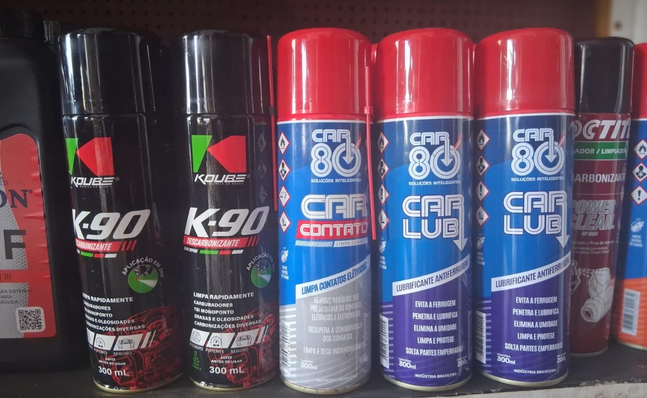 Lubrificantes e limpa contato em spray